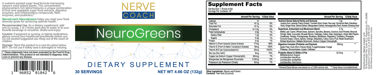 Nerve Coach NeuroGreens